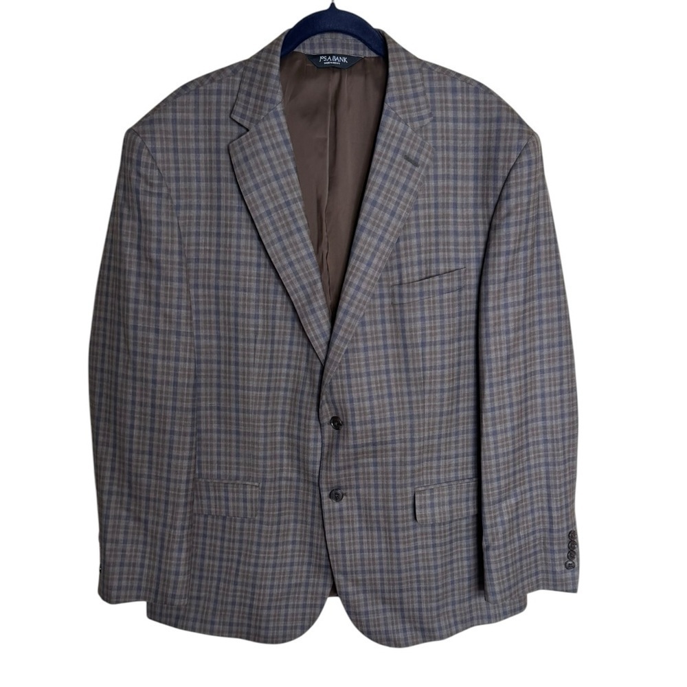 Men! Jos. A. Bank Wool Checkered Sport Coat size 46R